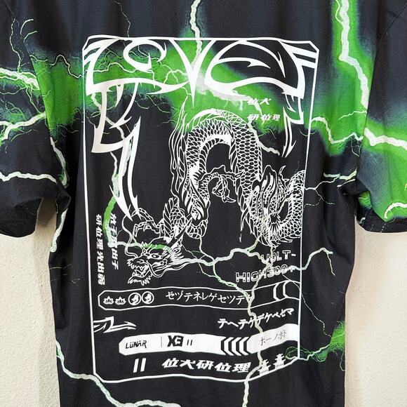 NWT Jaded London Men's Dragon Graphic Short Sleeve T Shirt Black Green Size XS - Picture 5 of 8